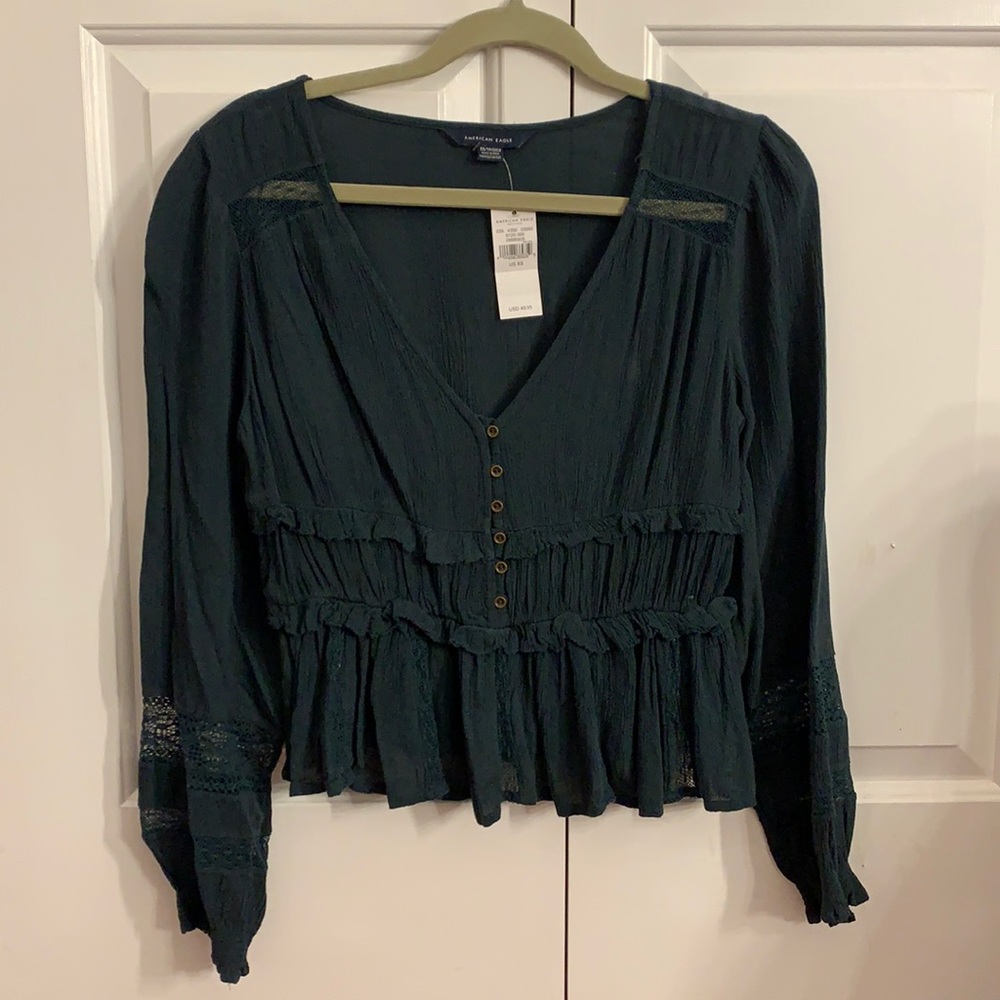 **NWT** AE Green Blouse
